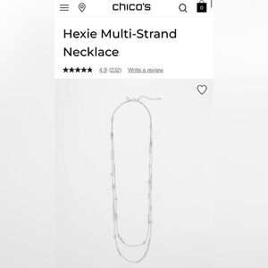 Chico's Hexie Multi-Strand Necklace in Silver